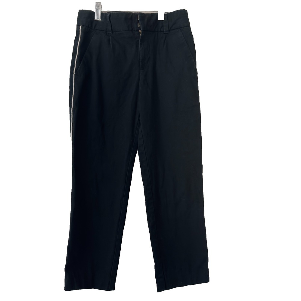 Juicy Couture Black Side Stripe Pants Size 0 Y2K Preppy Sporty Straight Leg Wmns